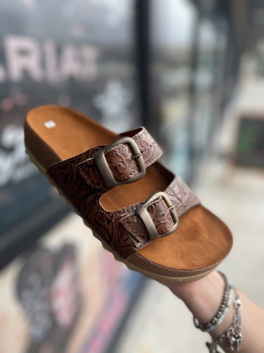 Brown Cincelado Sandal