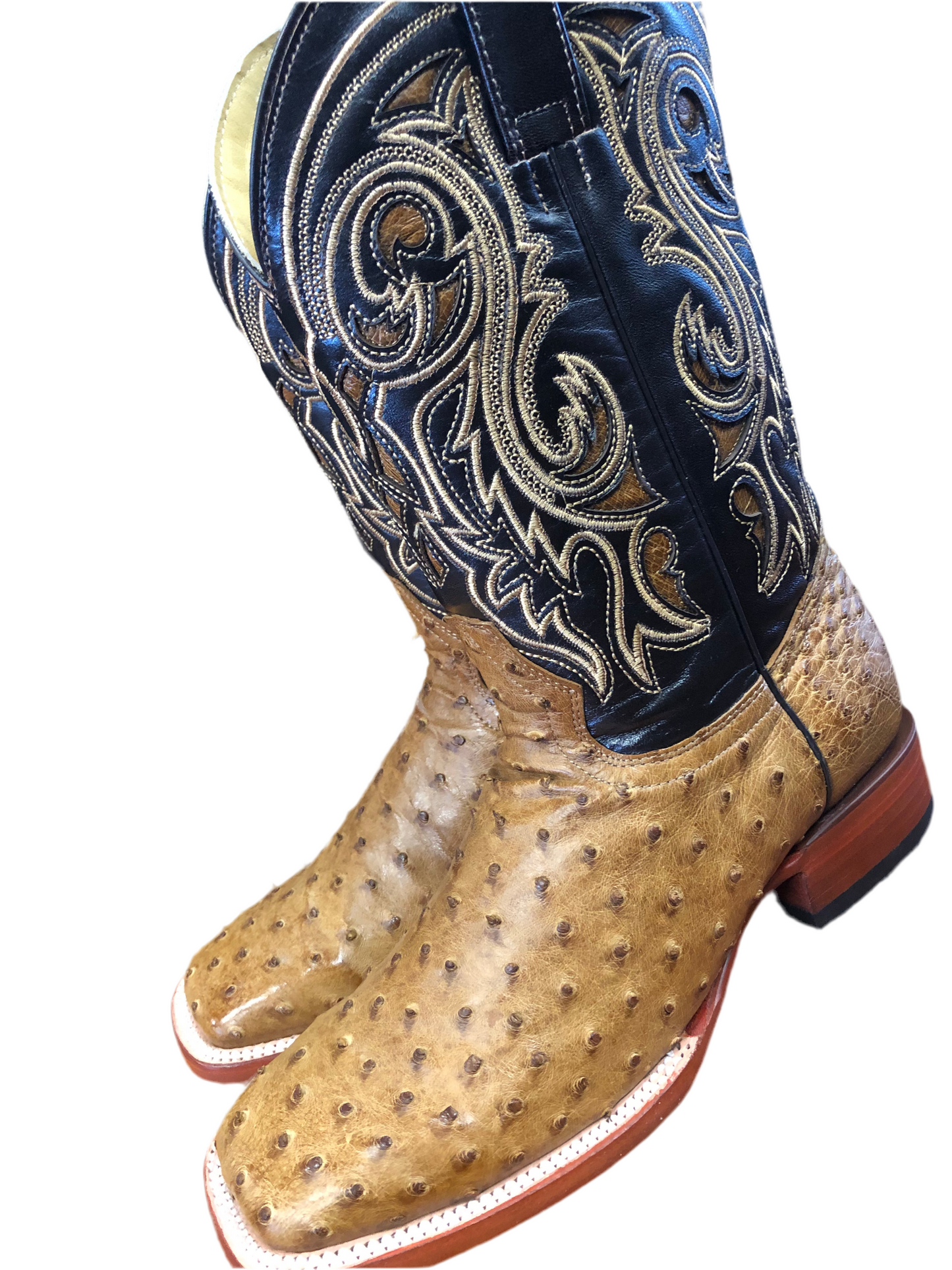 Exotic Ostrich Saddle Boot.