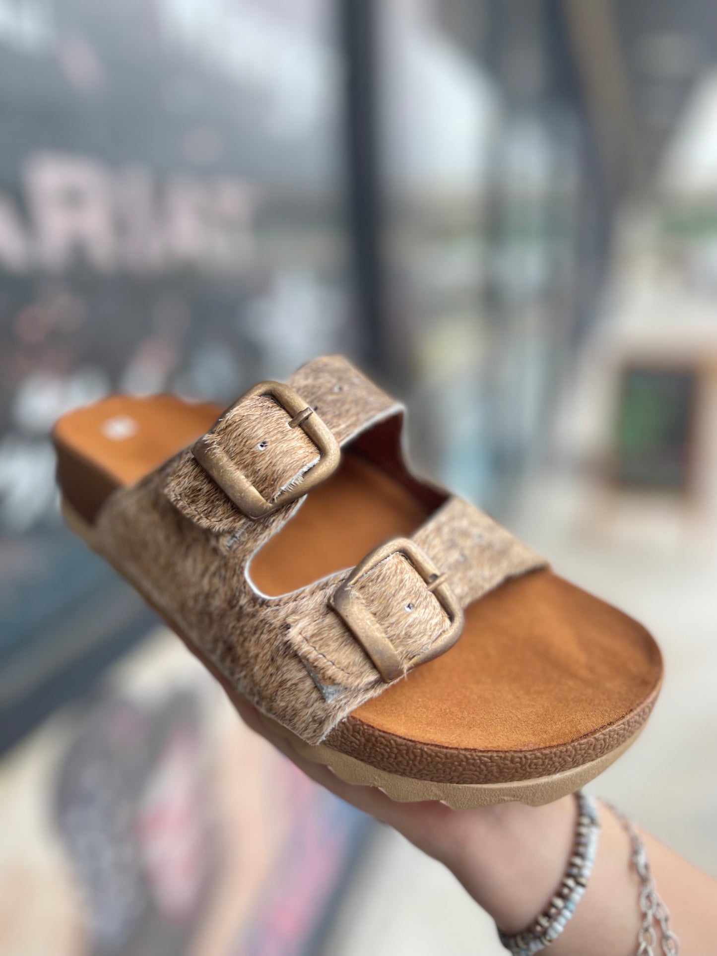 Light Brown Cowhide Sandal