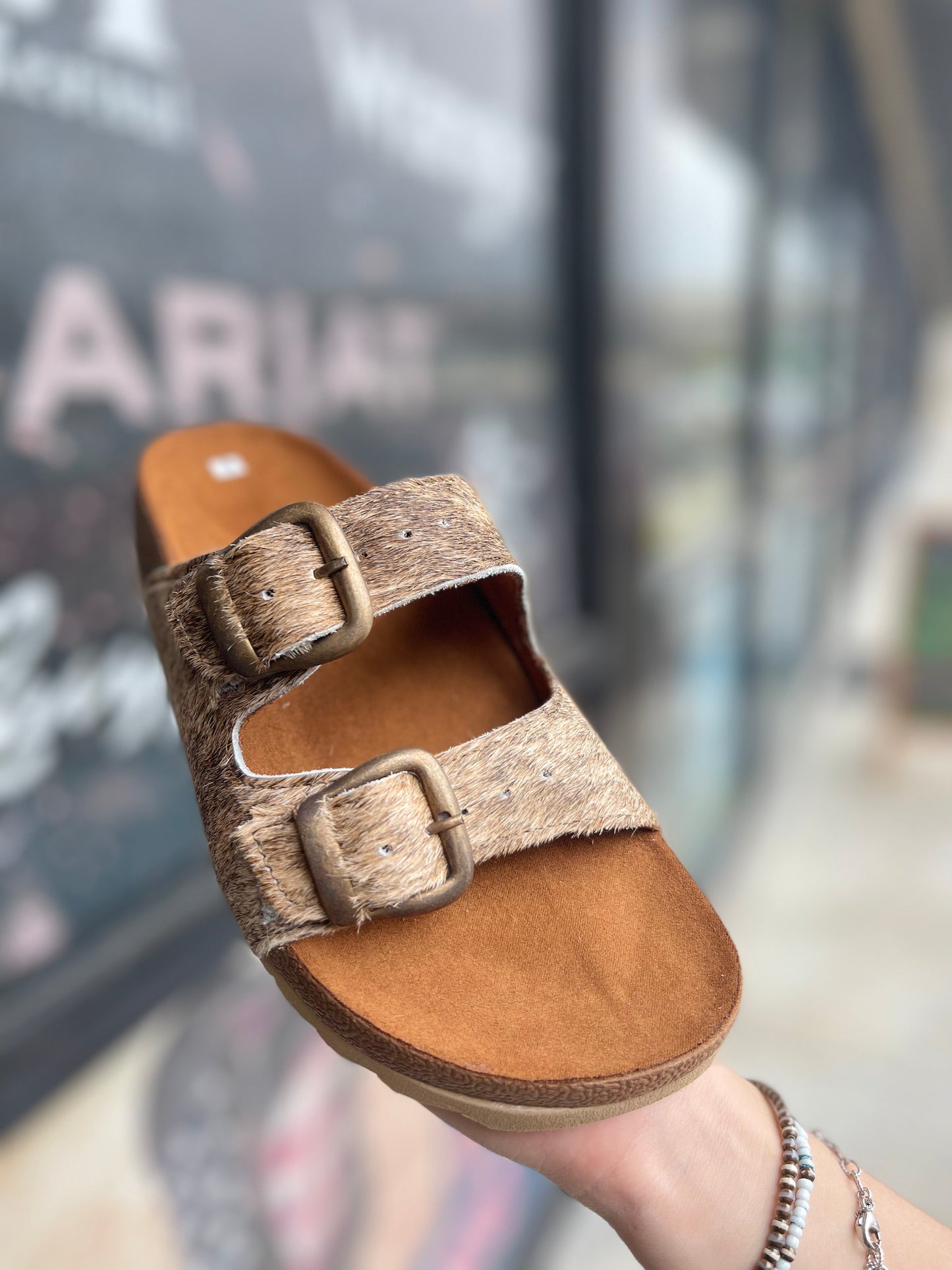 Light Brown Cowhide Sandal